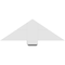 Ekena Millwork Kennewick Architectural Grade PVC Gable Bracket, 36"W x 12"H x 6"D x 6"F, 8/12 Pitch GBP036X12X0606KEN00 - alternate 2